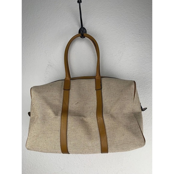 Philippe Salvet Bag Small Duffle Canvas Leather Vintage Made In France - Picture 2 of 10